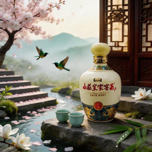 山庄皇家窖藏 彩瓷 38度浓香型白酒 450ml 整箱4瓶 整箱装 商品图3