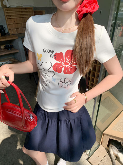 <曾小咸推荐>4.9现货秒杀 ！微信超特价！韩系印花正肩短袖t恤 日常109.99 立减50 秒杀59.99！！ 商品图6