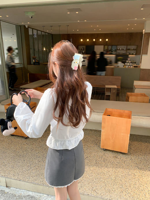 <曾小咸推荐>4.10现货秒杀 ！微信超特价！韩系蕾丝长袖衬衫 日常179.99 立减100 秒杀79.99！！ 商品图6