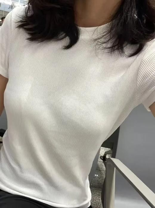 圆领螺纹短袖T恤 商品图2