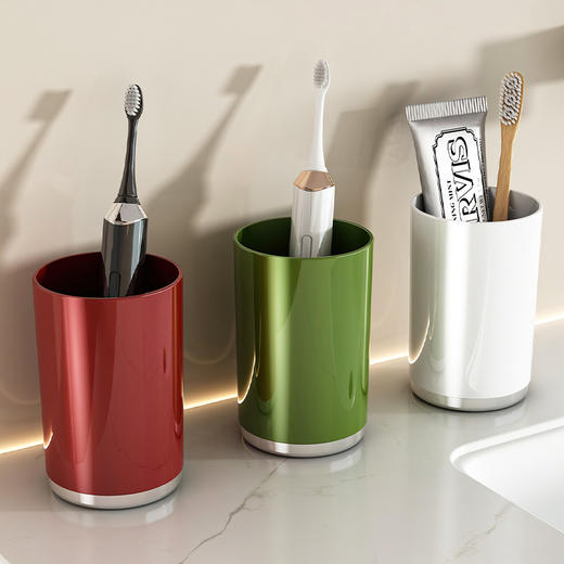 【加大容量,轻奢简约】简约漱口杯洗漱杯家用情侣牙刷杯高端牙刷杯便携宿舍漱口杯 商品图2