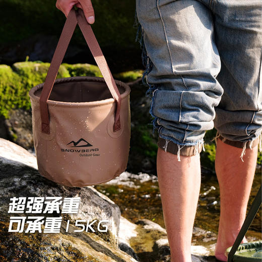 【可折叠！加强加厚】纳普克旅行大容量PVC打水桶露营野餐便携钓鱼桶户外折叠水桶。xb 商品图2