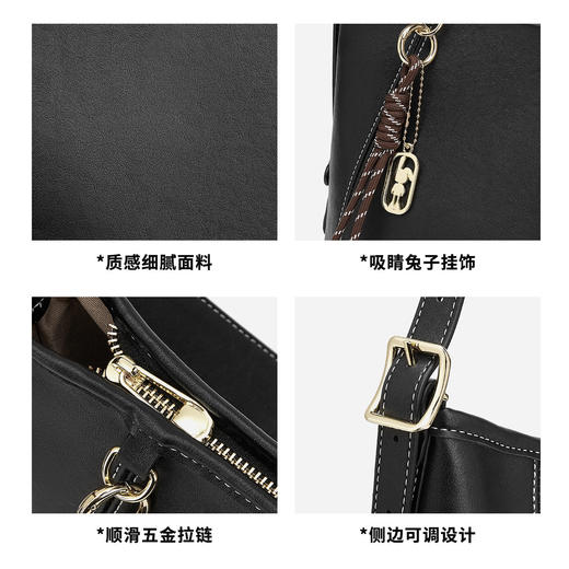 星期六极简风大容量通勤百搭单肩包SSD521A0ZN 商品图6