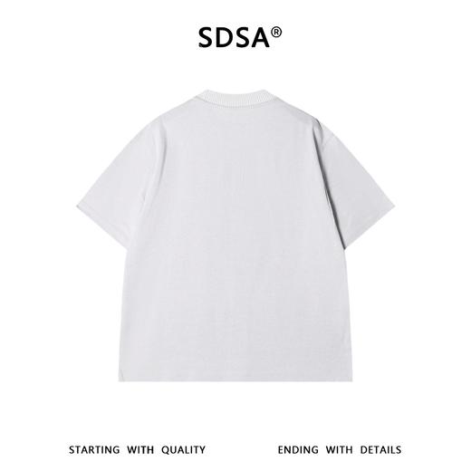 SDSA男装2026新款高贵轻奢百搭款拼接小众设计圆领短袖T恤宽松潮 商品图4