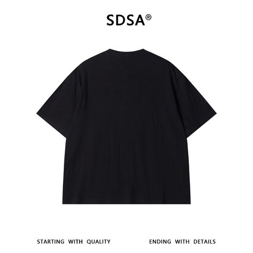 SDSA男装2026新款高贵轻奢慵懒风竖纹半纽扣圆领短袖T恤百搭休闲 商品图1