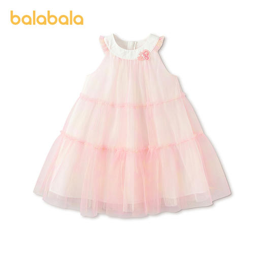 【商场同款】巴拉巴拉儿童连衣裙女童2026新款夏季精致甜美轻纱裙 商品图1