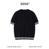 SDSA男装2026新款高贵轻奢日系简约竖纹撞色针织圆领短袖T恤休闲 商品缩略图0