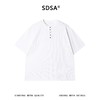 SDSA男装2026新款高贵轻奢慵懒风竖纹半纽扣圆领短袖T恤百搭休闲 商品缩略图0