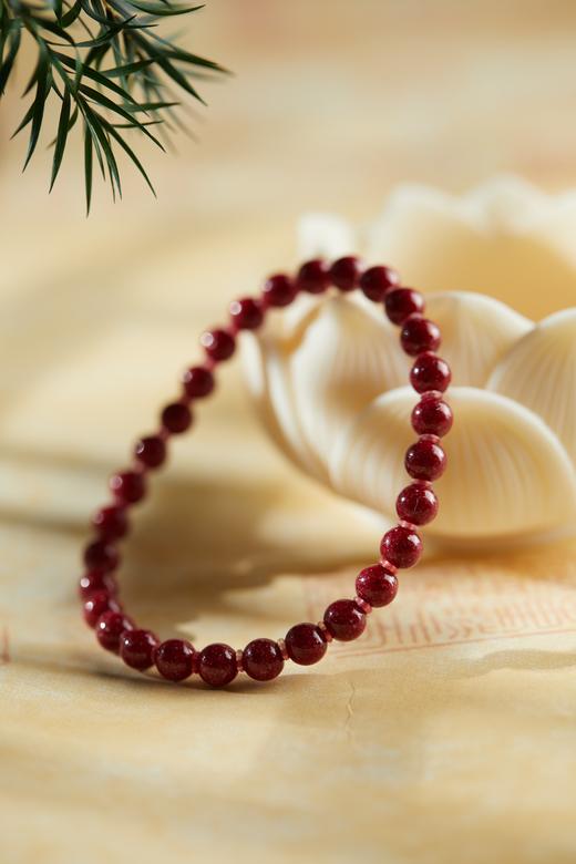 一周发货【朱砂手串】朱砂手串两款可选：原矿｜晶体砂红艳款  收藏级 均带证书 3个手围男女可戴 商品图7