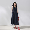 三彩2026夏季新款牛仔连衣裙无袖背心裙宽松A字长裙M 商品缩略图2