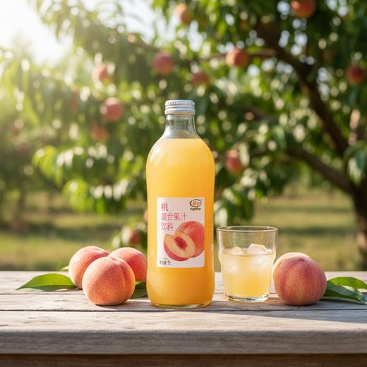 牵手复合果汁饮料双柚味/青苹果味/桃味 1L/瓶 商品图2