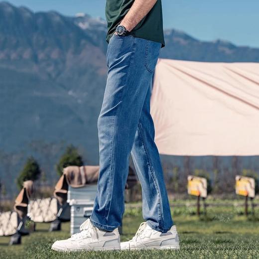 男士天丝牛仔休闲裤 ， 100%进口黑牡丹天丝面料，超薄，触感微凉，行走的“小空调”【G】 商品图0