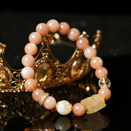 【祈愿吉品】橙月光金发晶貔貅手链吸金纳财水晶手链 商品图4