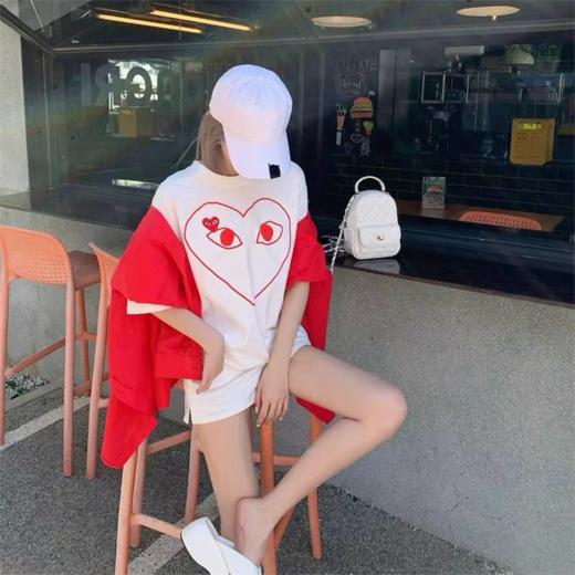 <曾小咸推荐>4.10新品上新 260G纯棉川久刺绣爱心T恤  日常109！！ 活动价79！！【预售3-15天内发货】 商品图6