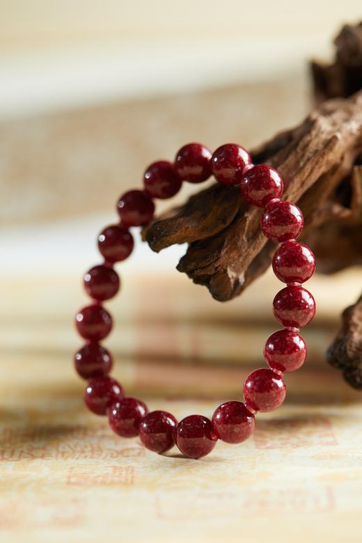 一周发货【朱砂手串】朱砂手串两款可选：原矿｜晶体砂红艳款  收藏级 均带证书 3个手围男女可戴 商品图9