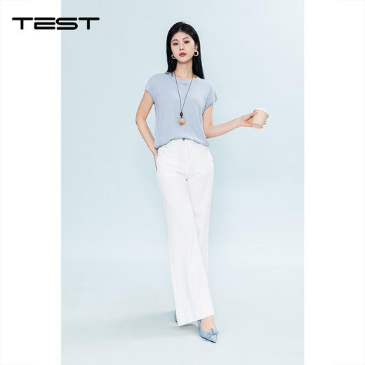 夏上新松弛感宽松显瘦遮肉百搭针织衫短袖1262040 商品图4