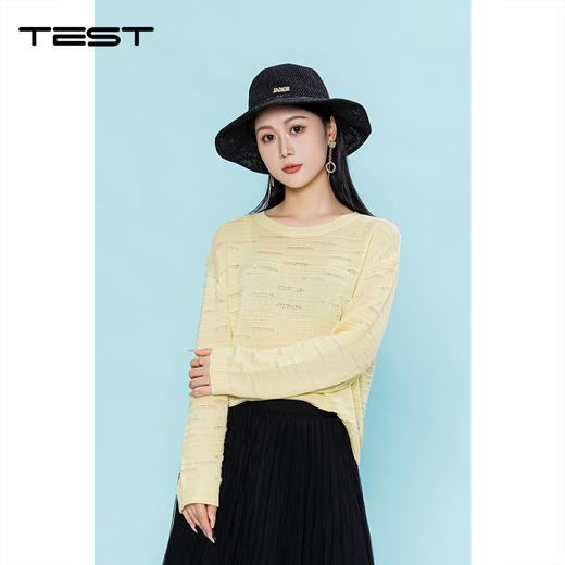 夏上新薄款透气宽松慵懒风防晒针织衫1262042 商品图0