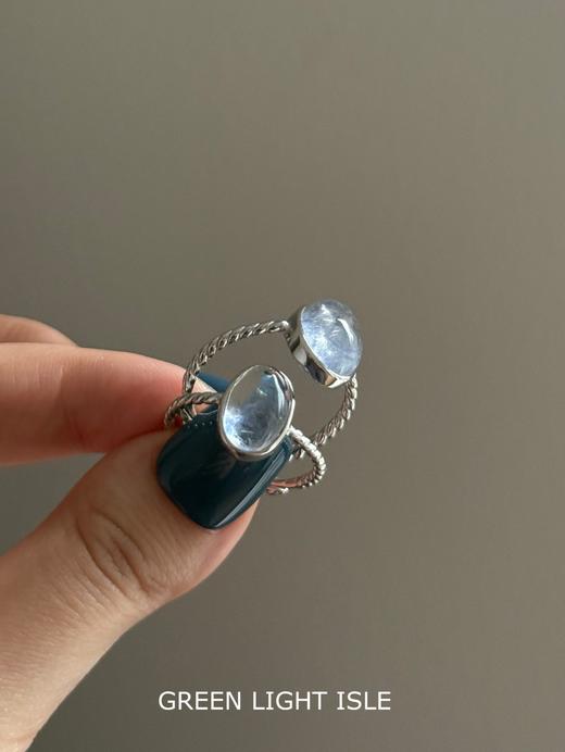 【下雨天】高品质孤品蓝发晶戒指 一物一拍 商品图1