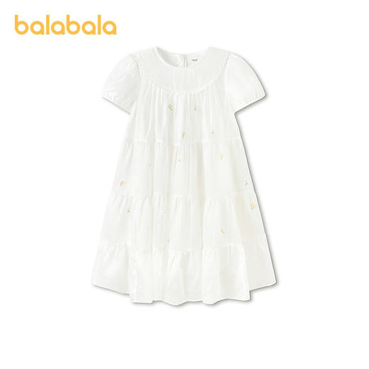 【商场同款】巴拉巴拉女童裙子儿童连衣裙2026新款夏装公主裙刺绣 商品图0