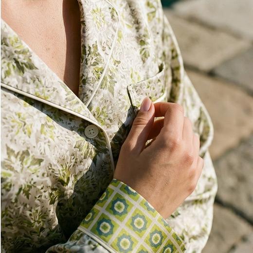 南法SJD/soie jardin3#几何热卖印花女士桑蚕丝几何印花家居服睡衣三件套S382T 商品图4