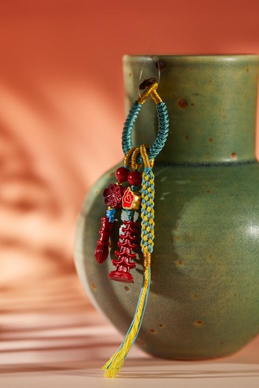 一周发货【包挂】天然朱砂平安扣挂件，草莓熊朱砂包挂 没有烦恼，朱砂文昌塔包挂，学生书包挂件 学业进步考试必备 送孩子送考生~ 商品图7