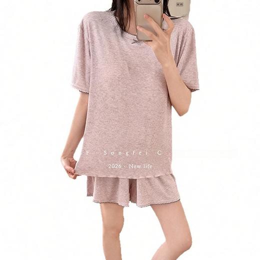 带胸垫一体式莫代尔睡衣套装 可外穿清凉家居服 商品图4