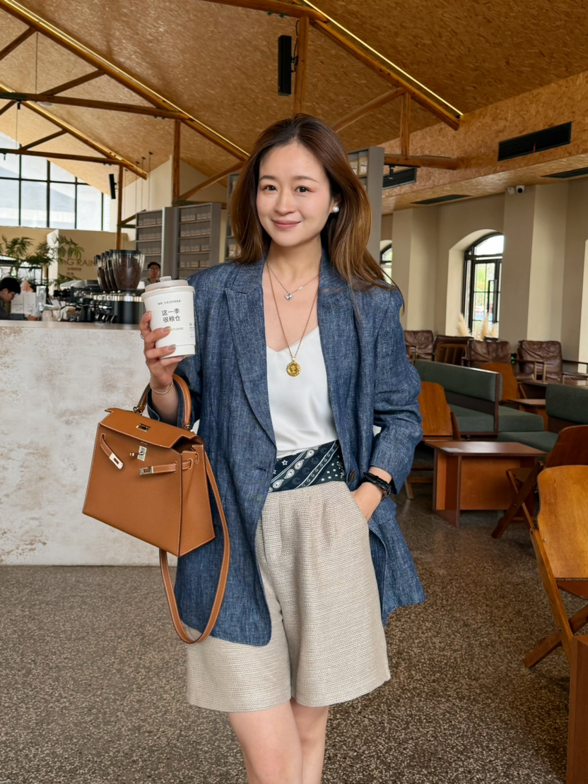 2604212    混色亚麻 法国🇫🇷产地 西装外套 薄款