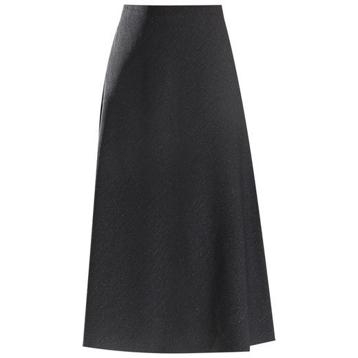 「自」全新升级【铂金会员146/天猫199/差价53】(21411)洛诗琳时尚简约亮丝半身裙女2026夏季新款版高腰通勤A字裙 商品图4