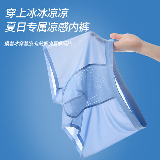 【3条装】草本男士凉感冰丝聚乳酸男士内裤 6999款 商品图2