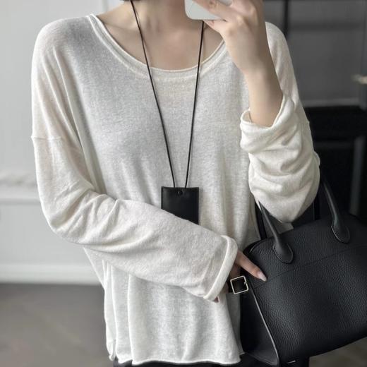 重磅渠道   isy意大利纱线罩衫  慵懒氛围感  55桑蚕丝45亚麻  春夏必备！ 商品图4