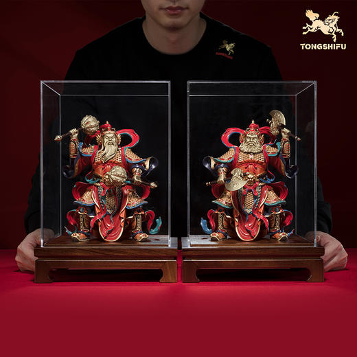 铜师傅《门庭永固》创意护宅门神 客厅办公室铜摆件新中式工艺品 商品图3