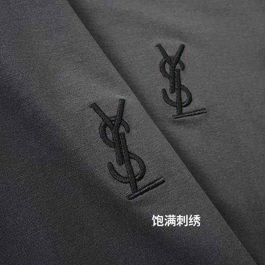 YSL圣罗兰限定款情侣短袖T恤 高定莫兰迪灰色！ 日本进口的客供面料，客供200g高支数细针织法纯棉材质。整件触感细腻，亲肤吸湿。 商品图12