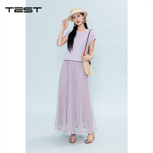 夏上新松弛感宽松显瘦遮肉百搭针织衫短袖1262040 商品图2