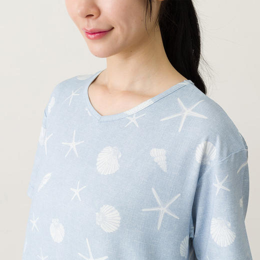 NITORI宜得利家居 女士凉感睡衣冷感夏季短袖连衣裙居家外出宽松连衣裙 商品图4