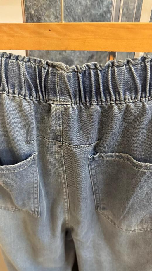 F040933春夏季新款宽松软糯丝滑透气凉感百搭天丝牛仔直筒阔腿裤 商品图4