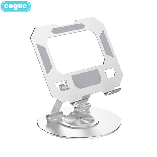 【自营】engue恩谷金属折叠平板手机两用支架EG-03S双轴调节防滑硅胶追剧网课 商品图2