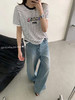 DYJ2602617绢丝小马刺绣条纹T 商品缩略图1