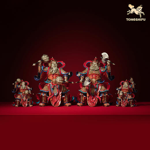 铜师傅《门庭永固》创意护宅门神 客厅办公室铜摆件新中式工艺品 商品图0