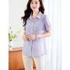 天丝女士短袖衬衫夏季薄款2025新款休闲大码宽松遮肉雪纺衬衣减龄 商品缩略图2