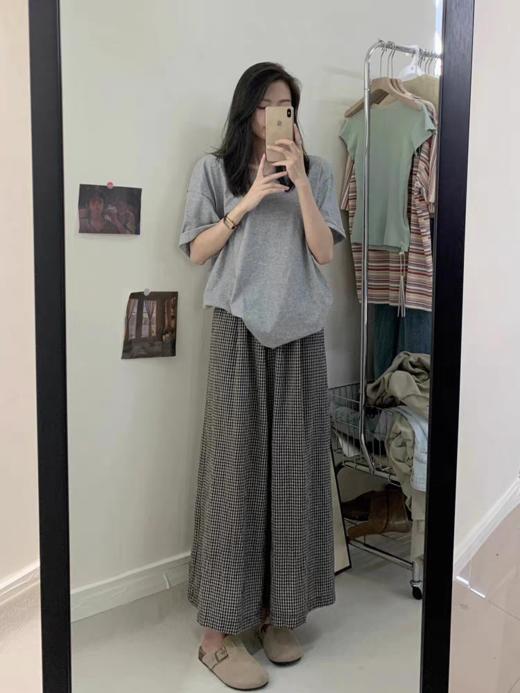 <曾小咸推荐> 4.10新品上新 T恤+格子阔腿裤休闲套装 日常189/套！ 活动价99/套！单件T恤59！单件阔腿裤79！【预售款，预计3-15天发货】 商品图3