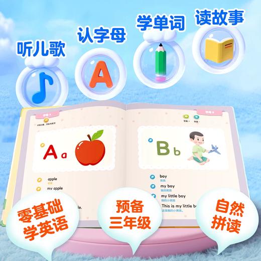 慢葫芦英语启蒙分级阅读发声书英语0基础入门音标学习自然拼读点读有声书sss儿歌小学生一二三年级英语语感启蒙有声绘本早教点读 商品图3