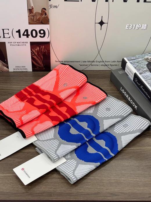 F040931新款专业级保而防护透气硅胶弹簧条综合运动护膝 商品图1