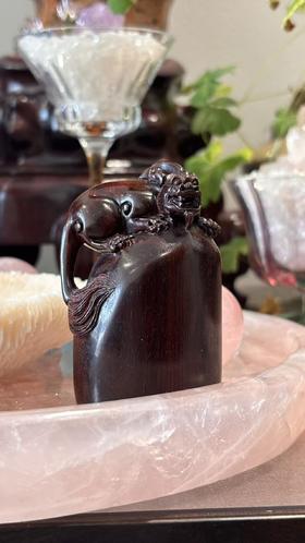 【小叶紫檀貔貅摆件】| 大梦香堂