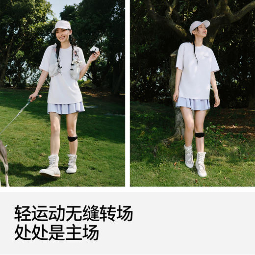 森马短袖T恤女夏季中长款印花吸湿速干宽松2026新款个性趣味衣服 商品图4