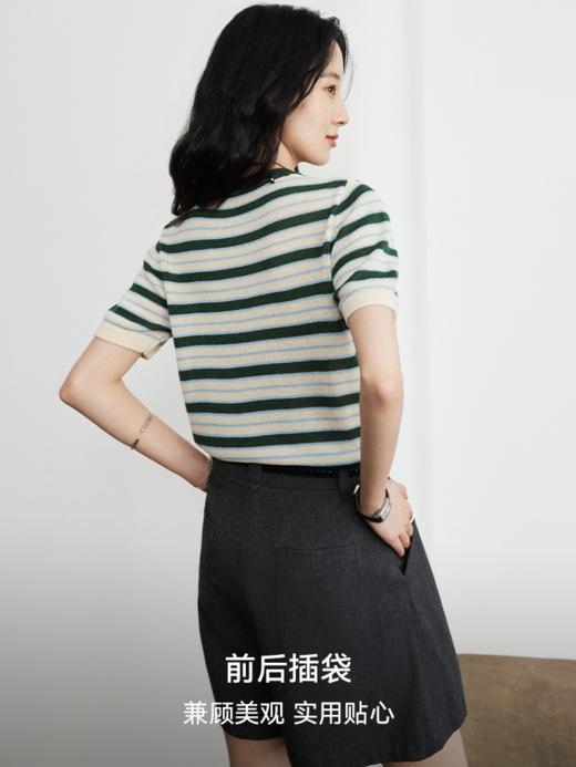 亚麻混纺A字休闲短裤FCG1SOT118 商品图5