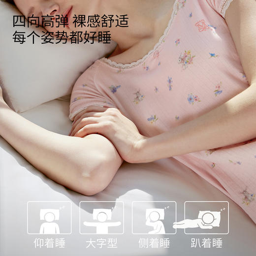 【家居服专场】嫚熙夏季超柔丝麻女士睡裙女款短袖高弹深睡女士家居服2026新款 商品图3