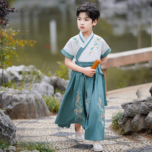 【团购】【苏城纪】清仓特价款汉服男童飞龙短袖 商品图8