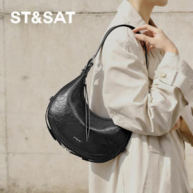 星期六高级感大容量拉链月亮包SSD521A0V7