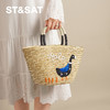 星期六休闲度假风草编托特包SSD521A049 商品缩略图4
