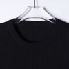 SDSA男装2026新款高贵轻奢日系简约竖纹撞色针织圆领短袖T恤休闲 商品缩略图1